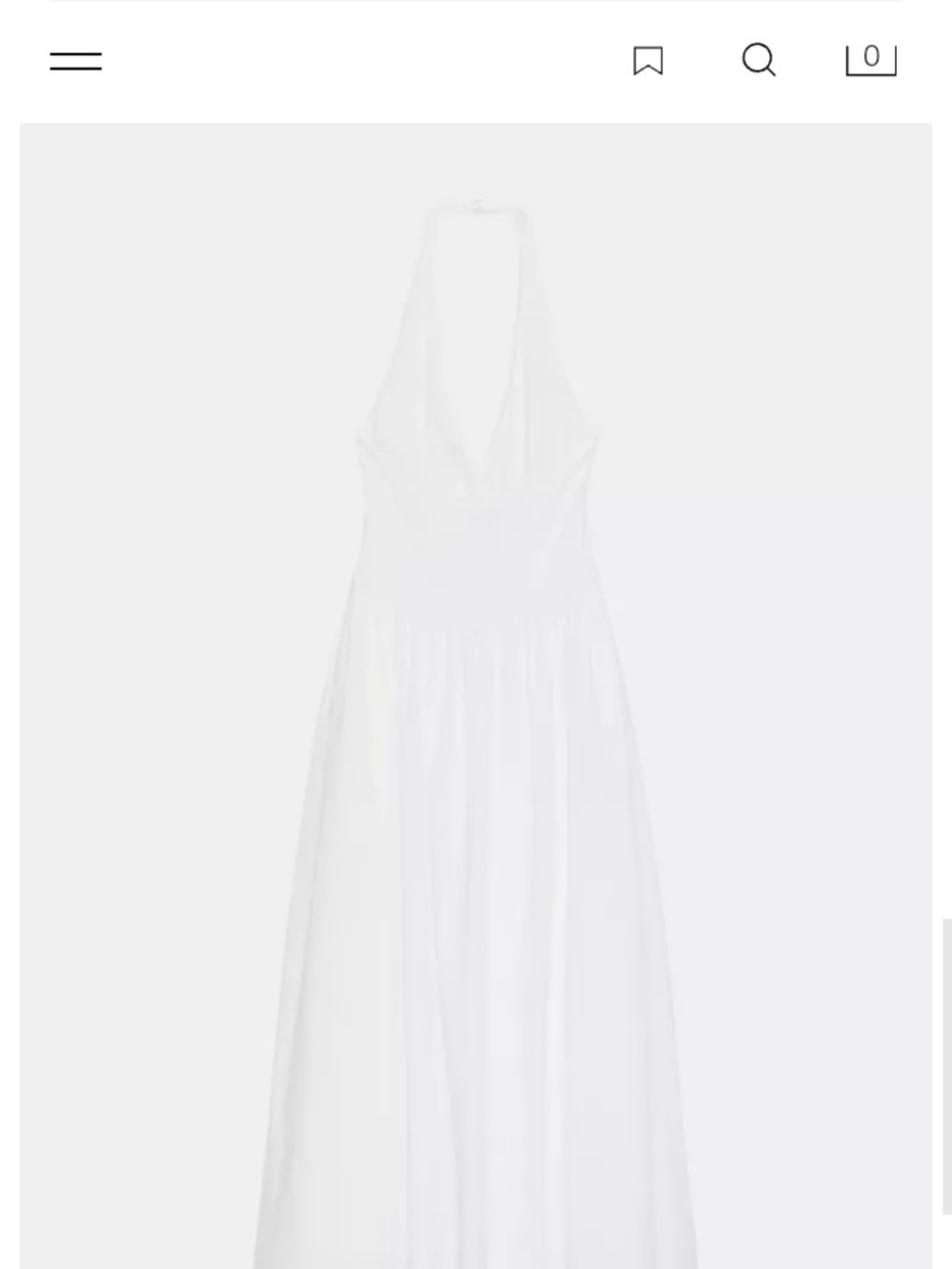 Zara White Halter V-Neck Wedding Dress - Picture 5 of 5